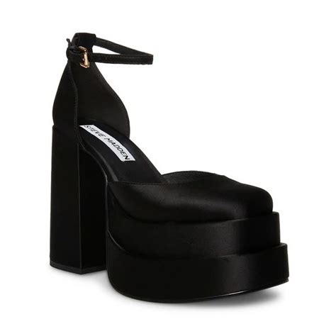 charlize black satin versace|charlize black satin platform heels.